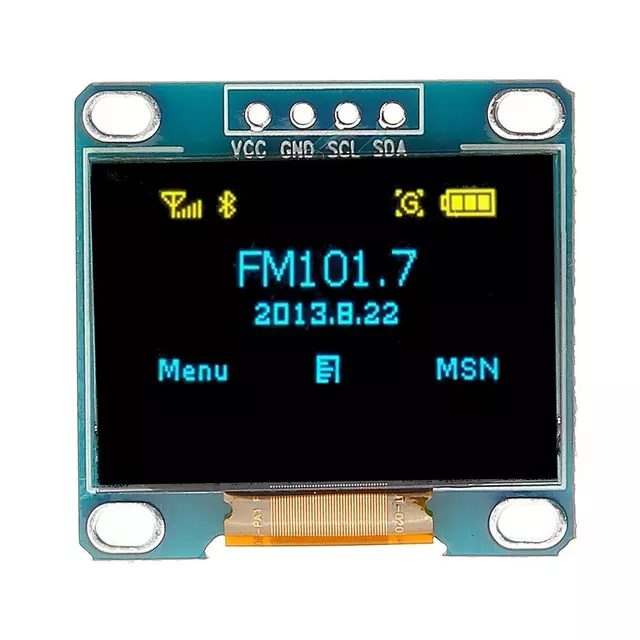 0.96 Inch 128×64 IIC I2C OLED Blue Display Module For Arduino